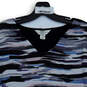 Womens Multicolor Striped V-Neck 3/4 Sleeve Pullover Blouse Top Size Small image number 3