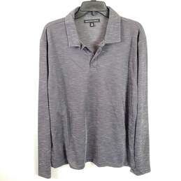 Saks Fifth Avenue Men Grey Polo Shirt XL NWT