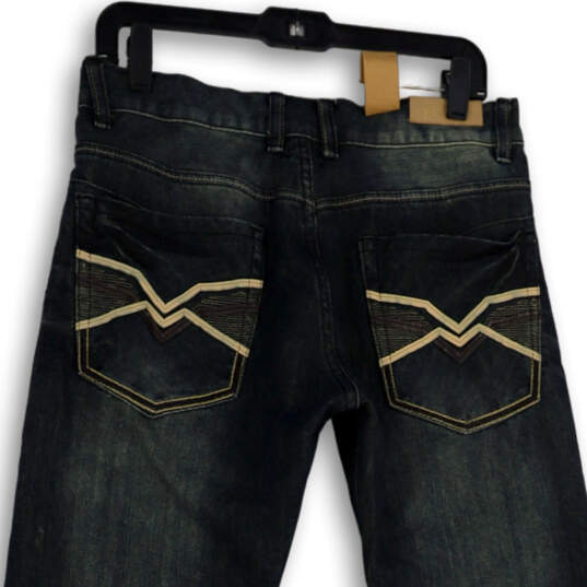 NWT Mens Black Denim Medium Wash Pockets Straight Leg Jeans Size 32X32 image number 4