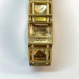 Designer J. Crew Gold-Tone Rhinestone Stretch Panel Bangle Bracelet alternative image