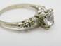 14K White Gold Faceted Clear Spinel Ring For Repair 2.5g image number 3