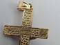 14K Yellow Gold Etched Crucifix Pendant 2.8g image number 3