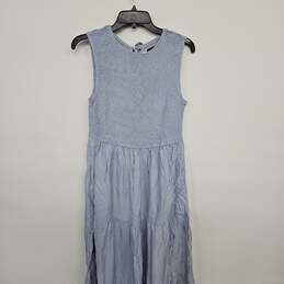 Blue Tiered Sleeveless Dress
