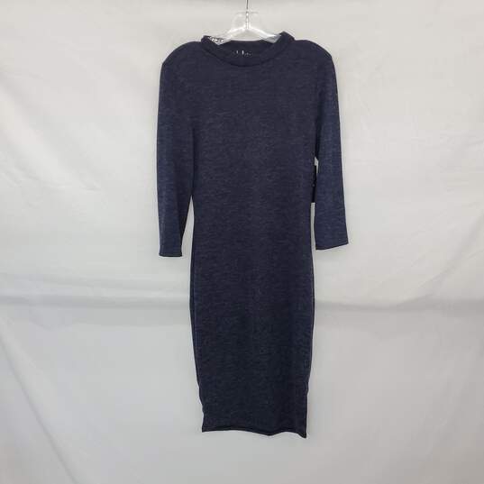 Lulus Dark Blue Bodycon Knit Dress WM Size L NWT image number 1