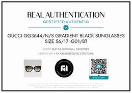 AUTHENTICATED GUCCI GG3644/N/S GRADIENT SUNGLASSES 56|17 alternative image