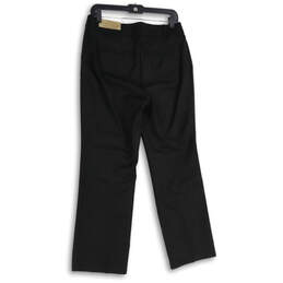 NWT Womens Black Windsor Flat Front Wide Leg Curvy  Fit Dress Pants Size 8P alternative image
