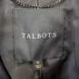 Talbots Women Black Faux Fur Coat M NWT image number 3