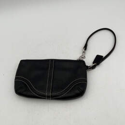 Womens Black Leather Bag Charm Inner Divider Buckle Flap Wristlet Wallet alternative image