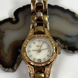 Designer Relic ZR12067 Gold -Tone White Round Dial Quartz Analog Wristwatch