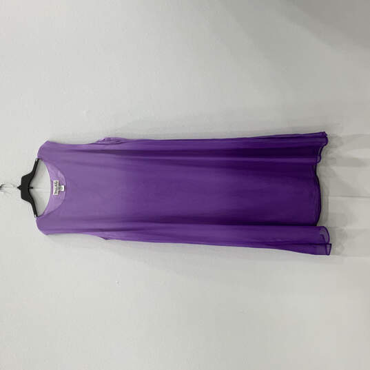 Womens Purple Ombre Sleeveless Round Neck Pullover Shift Dress Size 26W image number 1