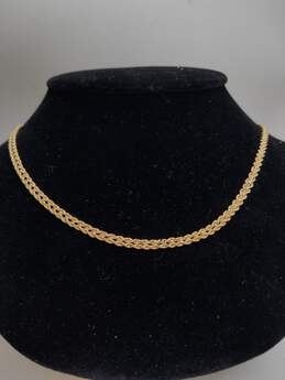 GC 10K Gold Braided Double Rope Chain Necklace 4.4g