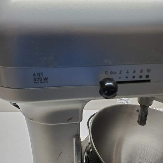 Silver KitchenAid Stand Mixer 10 Speed 6 Qt. 575 W Bowl Lift KP26M1XNP5 image number 3