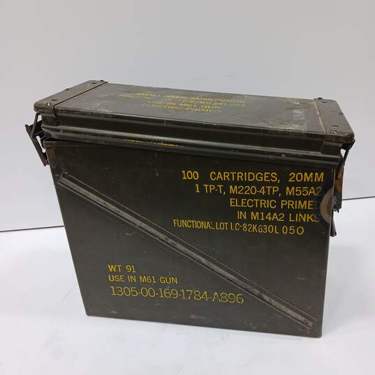 Vintage Green Military Ammunition Crate image number 4