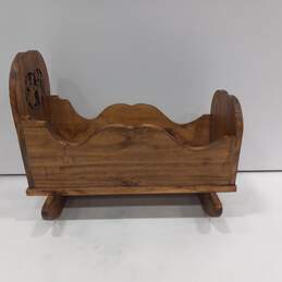 Handmade Wooden Babydoll Cradle Bed alternative image