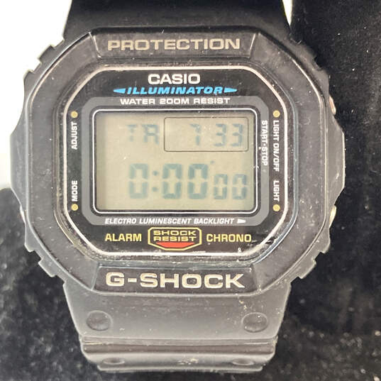 Designer Casio G-Shock DW5600 Black Water Resistant Digital Wristwatch image number 1
