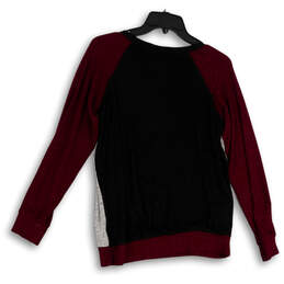 Womens Multicolor Long Sleeve Crew Neck Pullover Sweatshirt Size S alternative image