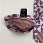 NWT Mens Purple Silk Geometric Adjustable Keeper Loop Designer Neck Tie image number 3