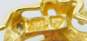 Romantic 10k Yellow Gold Emerald Cut Mystic Topaz & Diamond Accent Pendant 2.6g image number 4