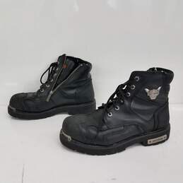 Harley Davidson Black Leather Boots Size 11.5 alternative image