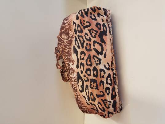 SHARIF Leopard Print Nylon Large Shopper Tote Bag image number 5