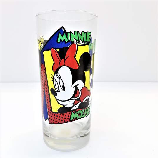 Set of 4 Disney Mickey, Minnie, and Donald 6.5 Inch Glass Cups image number 3