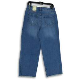 NWT Style & Co. Womens Blue Denim High Rise Wide Leg Cropped Jeans Size 4 alternative image