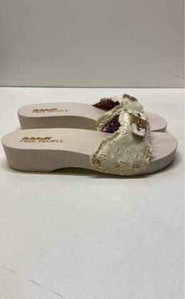 Dr Scholls X Free People Floral Embroidered Sandals White 8