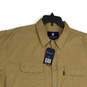NWT Mens Tan Collared Short Sleeve Flap Pocket Button-Up Shirt Size 3XB image number 2