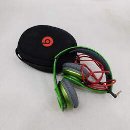 Working Beats By Dr Dre Green Over Ear Headphones With Case