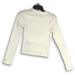 NWT Hollister Womens White Crew Neck Long Sleeve Pullover T-Shirt Size Medium alternative image