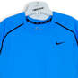 Mens Blue Stretch Dri Fit Short Sleeve Crew Neck Pullover T-Shirt Size L image number 3