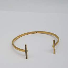 Michael Kors Gold Tone Crystal 5 1/2 Inch Cuff Bracelet 6.5g