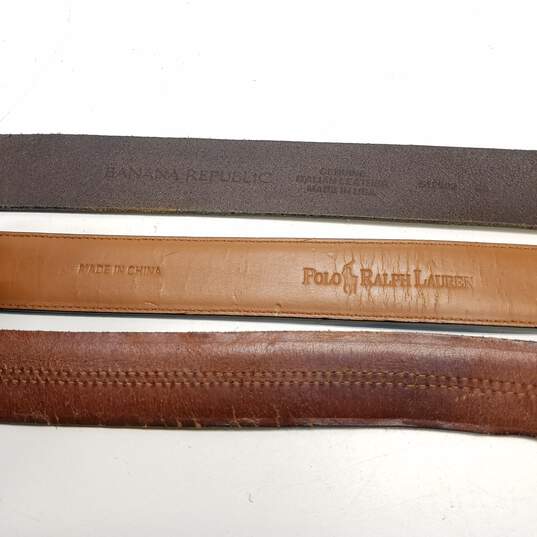 Bundle of 3 Assorted Leather Men's Belts image number 5