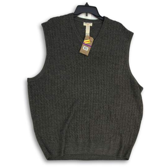 NWT Dockers Mens Gray Knitted V-Neck Pullover Sweater Vest Size XXL image number 1
