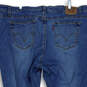 Womens Blue Medium Wash 5 Pocket Design Bootcut Denim Jeans Size 22S image number 4