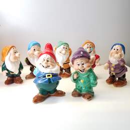 Disney Seven Dwarfs Porcelain Figurines Made in Japan 1980