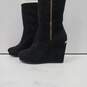 Juicy Couture Women's Black Side Zip Wedge Heel Fashion Boots Size 10M image number 2