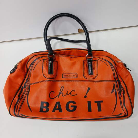 Women's Orange Nicole Lee Chic Bag It Duffle Travel Bag image number 1