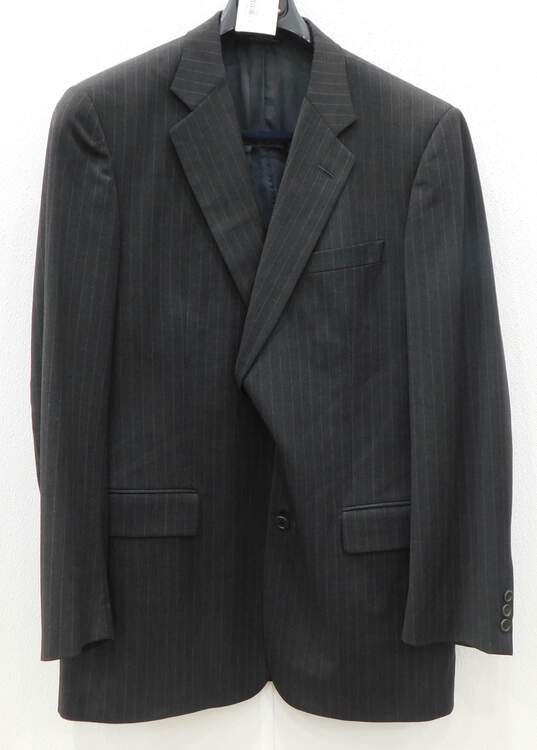 Brooks Brothers Gray Striped Blazer Men's Size 42L image number 1