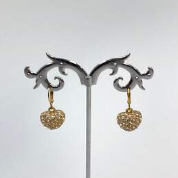Designer Joan Rivers Gold-Tone Rhinestone Leverback Fashionable Dangle Earrings
