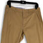 Womens Tan Flat Front Slash Pocket Straight Leg Chino Pants Size 27 image number 3