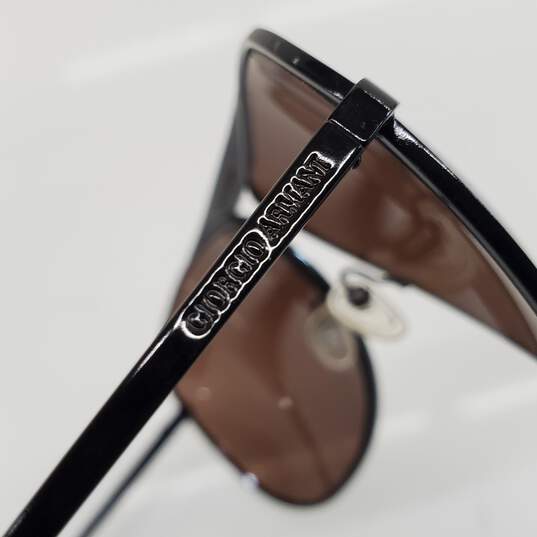 Giorgio Armani Black Metal Aviator Men's Sunglasses image number 2