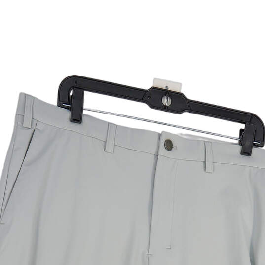 NWT Mens Gray Flat Front Slash Pockets Straight Leg Chino Pants Size 38/30 image number 3