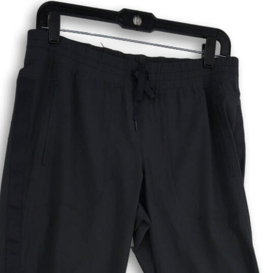 Womens Gray Drawstring Pockets Tapered Leg Activewear Jogger Pants Size 8 image number 3