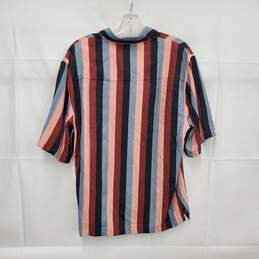 NWT Sandro Paris MN's Rayure Orange Stripe Short Sleeve Shirt Size SM alternative image