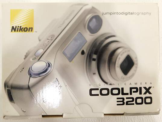 Nikon Brand Coolpix 3200 Model Digital Camera w/ Original Box and Accessories image number 7