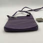 NWT Womens Purple Leather Outer Zip Pocket Adjustable Strap Crossbody Bag image number 5
