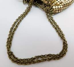 Vintage Whiting & Davis Goldtone & Silvertone Mesh Chain Drawstring Purse Bag & Wallet 121g alternative image