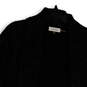 Womens Black Knitted Long Sleeve Open Front Cardigan Sweater Size Large image number 3
