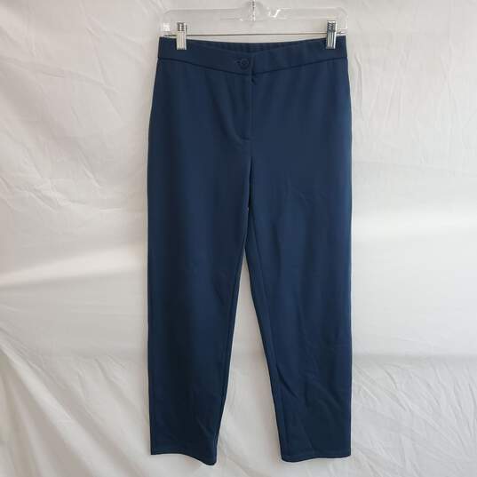 Eileen Fisher Blue Tencel Blend Zip Up Stretch Pants Women's Size XS image number 1